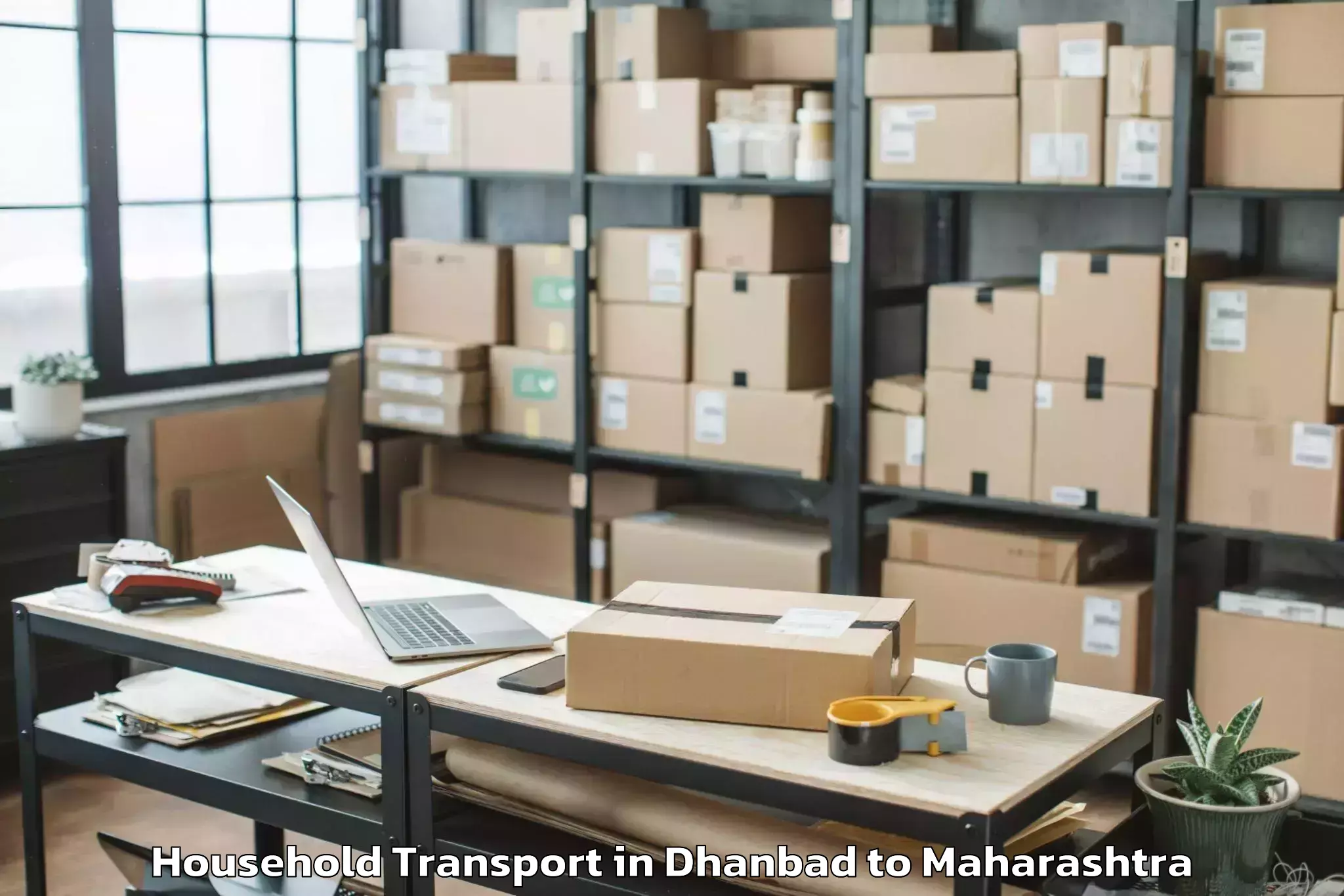 Book Dhanbad to Ahmadnagar Household Transport